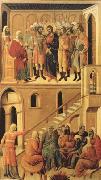 Duccio di Buoninsegna Peter's First Denial of Christ and Christ Before the High Priest Annas (mk08) painting